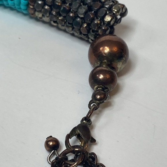 Multi Seed Bead Chocker Necklace 15" 3.5" Extender - Picture 9 of 12